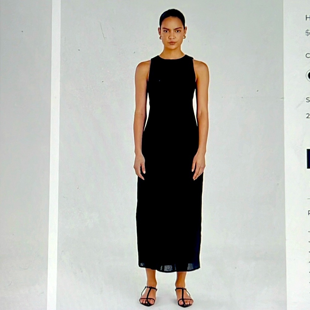 DISSH black linen dress